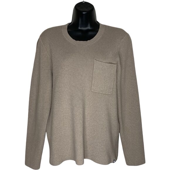 Figs Scrubs Sweater Womens L Ribbed Front Pocket Stretch Knit Nursing Loungewear - Picture 1 of 11